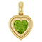Heart-Shaped Peridot Bezel-Set Pendant in 14K Gold