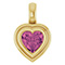 14K Gold Pink Tourmaline Heart Pendant