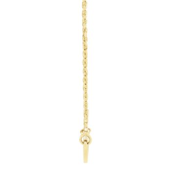 Sideways Heart Necklace with Pierced Cross in 14K Gold 2