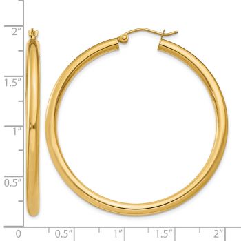 14K Gold Hoop Earrings - 1 3/4