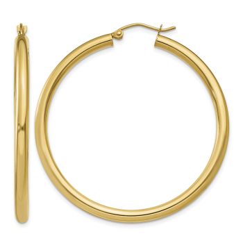 14K Gold Hoop Earrings - 1 3/4