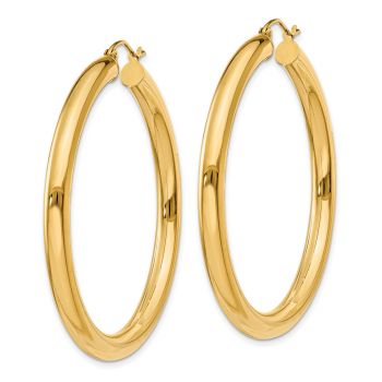 14K Gold Hoop Earrings - 1 3/4
