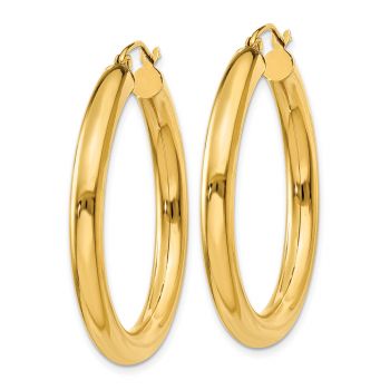 14K Gold Hoop Earrings - 1 3/8