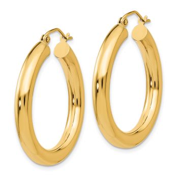 14K Gold Hoop Earrings - 1 3/8