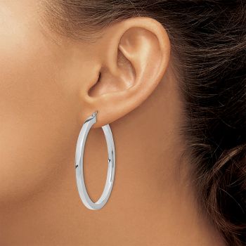 Large 14K White Gold 1 7/8