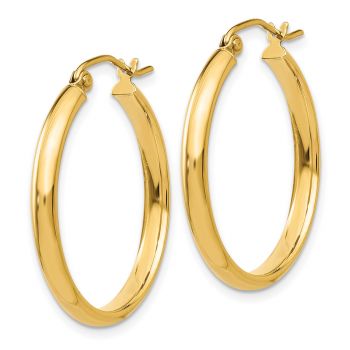 1 Inch Hoop Earrings in 14K Gold, 2.75mm Thick 2