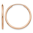 13/16" 14K Rose Gold Endless Hoop Earrings, 1.5mm Thick