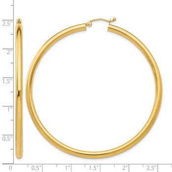 14K Gold Hoop Earrings - 2 3/8