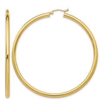 14K Gold Hoop Earrings - 2 3/8