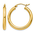 18K Gold Italian 11/16" Hinged Hoop Earrings