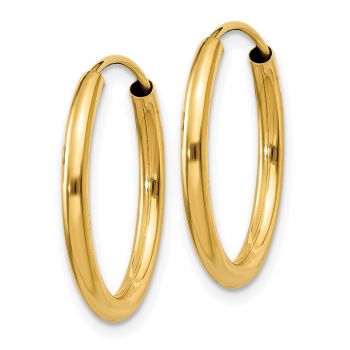 14K Gold Hoop Earrings 3/8