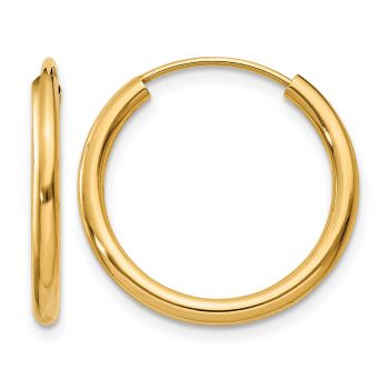 14K Gold Hoop Earrings 3/8