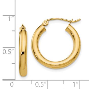 14K Gold Hoop Earrings - 3/4