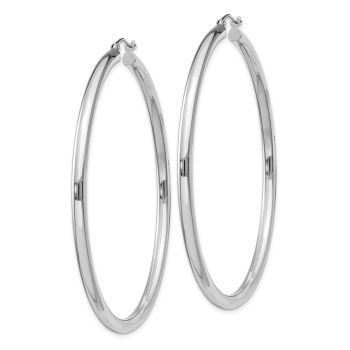 Large 2 5/16 Inch Hoop Earrings in Sterling Silver 3mm 2