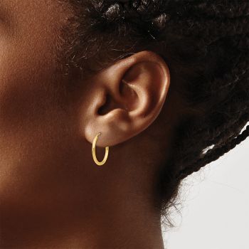 5/8 Inch 14K Gold Endless Hoop Earrings, 1.5mm Thick 5