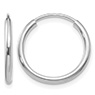 5/8" Endless Hoop Earrings in 14K White Gold, 1.5mm Thick