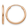 5/8" 14K Rose Gold Endless Hoop Earrings, 1.5mm Thick