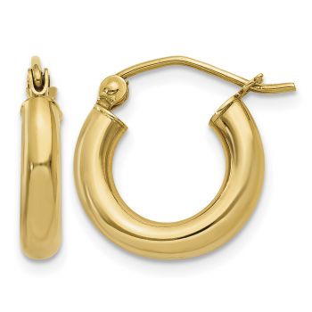 14K Gold Hoop Earrings - 9/16