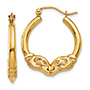 Medium 14K Gold Ram Hoop Earrings