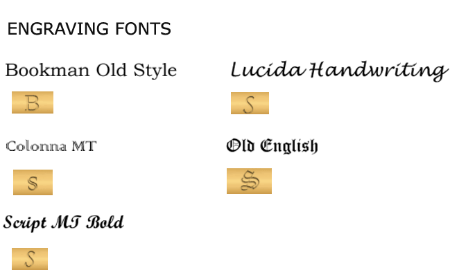 engraving font options