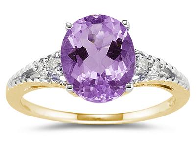 yellow gold amethyst rings