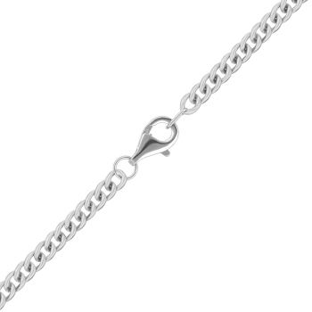 1.8mm Platinum Curb Chain Necklace 2