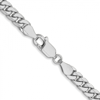 14K White Gold 4.3mm Miami Cuban Link Chain Necklace, 24 Inches 3