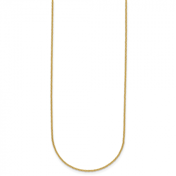 22K Gold 1.3mm Cable Chain Necklace 2