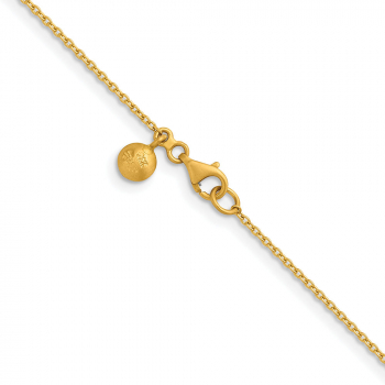 22K Gold 1.3mm Cable Chain Necklace 3