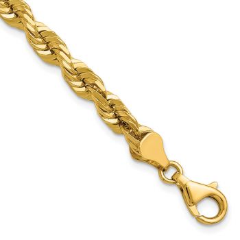 6mm Rope Bracelet, 14K Solid Gold 2