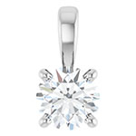 White Gold Diamond Solitaire Pendant