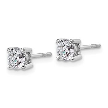 1 Carat Lab Made Diamond Stud Earrings 14K White Gold 3