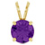 1 Carat Purple Amethyst Solitaire Pendant in 14K Gold