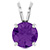 14K White Gold 1 Carat Amethyst Basket Solitaire Pendant