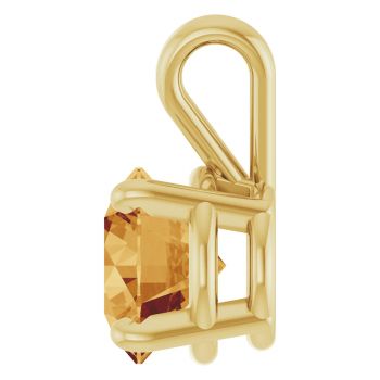 1 Carat Citrine Basket Solitaire Pendant in 14K Gold 3