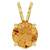 1 Carat Citrine Basket Solitaire Pendant in 14K Gold