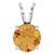 1 Carat Citrine Solitaire Pendant in 14K White Gold