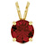 1 Carat Red Garnet Solitaire Pendant in 14K Gold