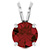 14K White Gold 1 Carat Garnet Basket Solitaire Pendant