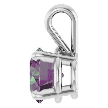 1 Carat Lab-Grown Alexandrite Solitaire Pendant in 14K White Gold 3