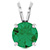 1 Carat Lab-Grown Emerald Solitaire Pendant in 14K White Gold