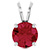 1 Carat Lab-Grown Ruby Solitaire Pendant in 14K White Gold