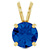 1 Carat Lab-Grown Sapphire Solitaire Pendant in 14K Gold