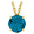 1 Carat London Blue Topaz Solitaire Pendant in 14K Gold