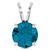 14K White Gold 1 Carat London Blue Topaz Solitaire Pendant