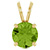 1 Carat Peridot Solitaire Pendant in 14K Gold