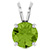 1 Carat Peridot Solitaire Pendant in 14K White Gold