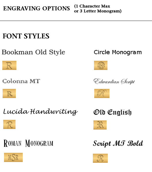 engraving fonts