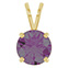 14K Gold 2 Carat Lab-Grown Alexandrite Solitaire Pendant