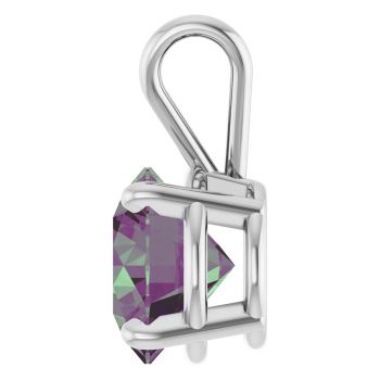 Platinum 2 Carat Lab-Grown Alexandrite Solitaire Pendant 3